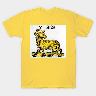 Vintage Signs of the Zodiac, Aries the Ram T-Shirt